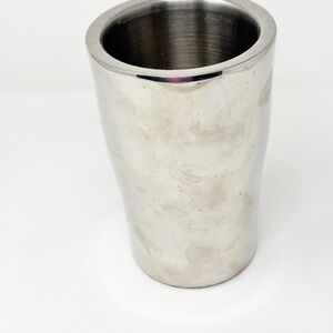 CRATE AND BARREL Silver Stainless Steel WINE COOLER CLASSIC TAPERED Freezer GUC